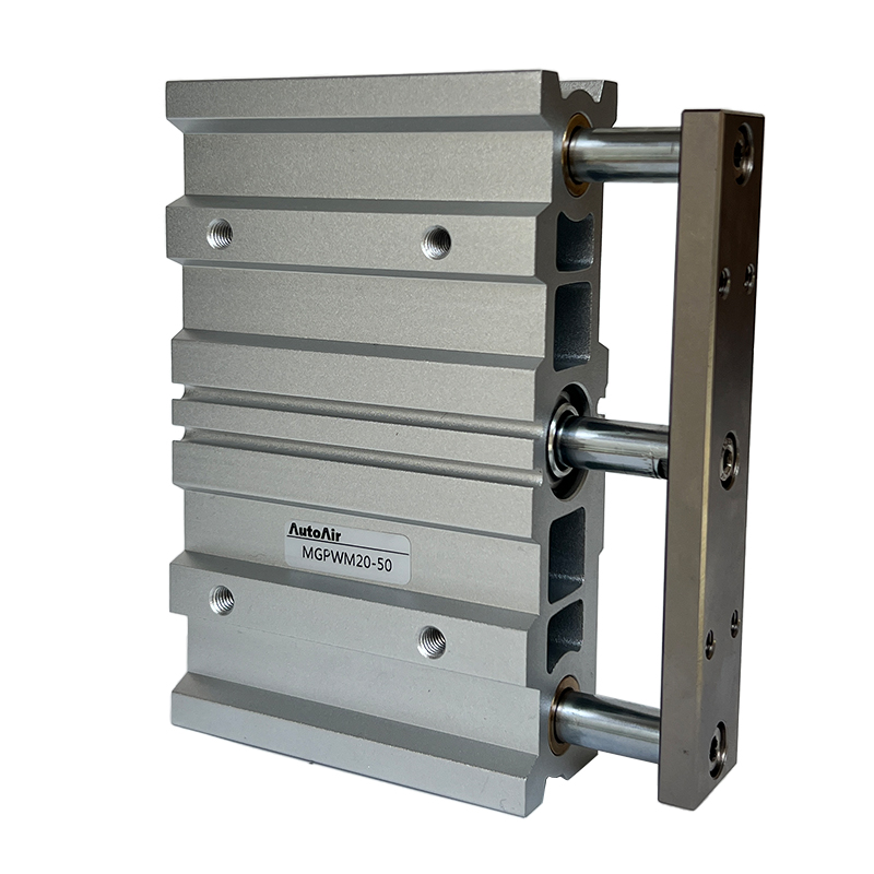 MGPW Compact Guide Cylinder - Wide Type Three-Rod Guide Pneumatic Cylinder /Three-Axis Pneumatic Cylinder with Guide Rod